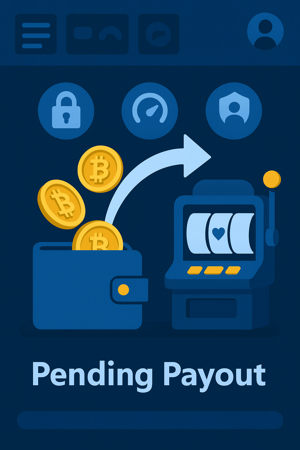 crypto casino withdrawal delays illustration showing pending Bitcoin payout